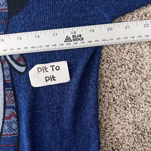 DISNEY PARKS Women's M Blue Mickey Mouse Winter Hat Lightweight Raglan Sweater - Picture 7 of 9